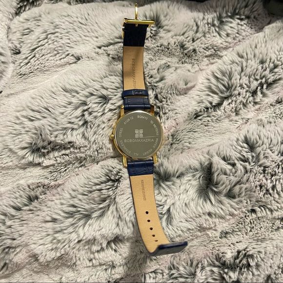 Blue Genuine Leather BCBGMAXAZRIA Watch - Picture 4 of 4